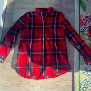 Lands End 1/4 button down shirt. Size 10